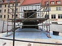 Vor einer Woche bereits stand der Sockel f&uuml;r das Lutherdenkmal. (Foto: Brigitte Wischalla)