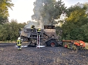 M&auml;hdrescher in Flammen  (Foto: Feuerwehr Berga/Silvio Dietzel)