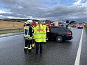 Unfall heute Abend auf der A 38 (Foto: S.Dietzel)