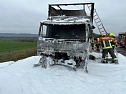 Brennender Lkw auf der A38 (Foto: S. Dietzel) Brennender Lkw auf der A38 (Foto: S. Dietzel)