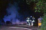 Der Brand war inzwischen fast gel&ouml;scht. (Foto: Jochen Miche)