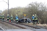 Unfall am Bahn&uuml;bergang (Foto: S. Dietzel)
