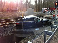 Bild: Unfall am Bahn&uuml;bergang