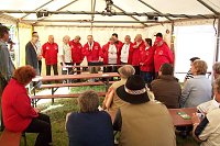 Begrüßungsansprachen des Vorsitzenden des Kyffhäuser-Funkclubs Bad Frankenhausen e. V., Jürgen Lottm Bild: Begrüßungsansprachen des Vorsitzenden des Kyffhäuser-Funkclubs Bad Frankenhausen e. V., Jürgen Lottm