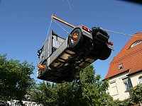 Fliegender Brummi Bild: Fliegender Brummi