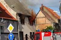 Bild: Die erste Feuerwehr ist eingetroffen.