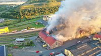 Bild: Feuer im Gel&auml;nde der NDH Entsorgungsbetreibergesellschaft