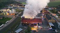 Bild: Feuer im Gel&auml;nde der NDH Entsorgungsbetreibergesellschaft