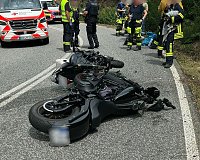 Bild: Bikerunfall am Kyffh&auml;user