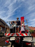 Die Störche werden beringt. Bild: Die Störche werden beringt.