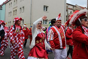 N&auml;rrinnen und Narren ziehen durch die Stadt (2)