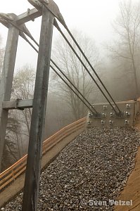 Auf der längsten Hängebrücke der Welt