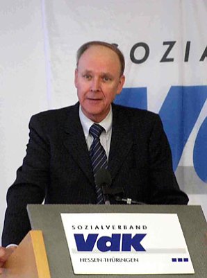 Vizepr&auml;sident des VdK Deutschland und Landesvorsitzender Hessen-Th&uuml;ringen Udo Schlitt in Erfurt. (Foto: R&uuml;diger Herdin)