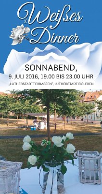 Das Faltblatt l&auml;dt ein zu einem besonderen Ereignis. (Foto: Stadt Eisleben)