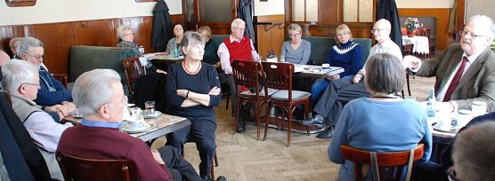 Jahreshauptversammlung des Sangerh&auml;user Einar-Schleef-Arbeitskreises im Kaffeehaus Kolditz. (Foto: Jochen Miche)