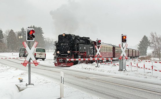 Neuer Bahn&uuml;bergang bei Benneckenstein (Foto: H. Baumg&auml;rtner)