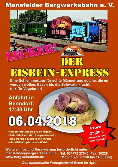 Schlemmertour (Foto: Mansfelder Bergwerksbahn)