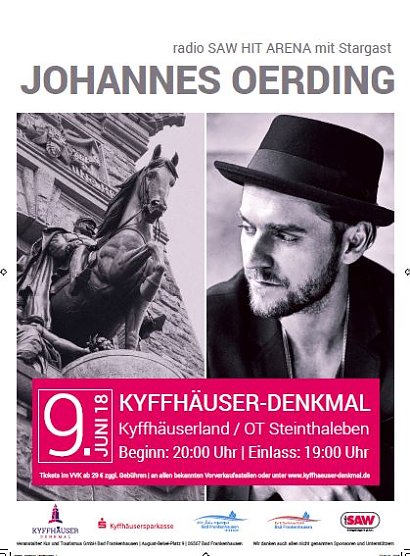 radio SAW HIT Arena mit dem Stargast Johannes Oerding (Foto: Stadtmarketing Bad Frankenhausen)