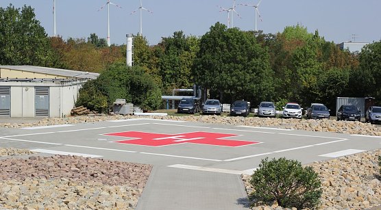 Neuer Hubschrauberlandeplatz (Foto: Helios Klinik Lutherstadt Eisleben)
