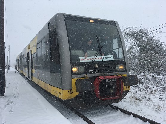 Weihnachtsmarktexpress wieder unterwegs (Foto: IG Unstrutbahn)