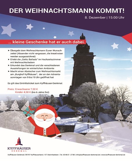 Der Weihnachtsmann beim Rotbart (Foto: Stadtmarketing Bad Frankenhausen)