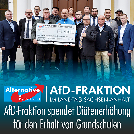 AfD-Fraktion &uuml;berreicht Schenkung (Foto: AFD)