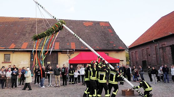 Maibaumsetzen in Kelbra  (Foto: U. Reinboth )