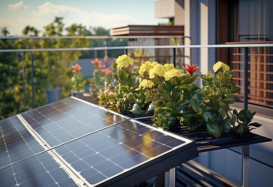 Solaranlage am Balkon  (Foto: Franz Bachinger auf Pixabay)