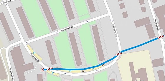 Bild: Verlauf der neuen Fernw&auml;rmeleitung. Hier ist mit Verkehrseinschr&auml;nkungen zu rechnen.