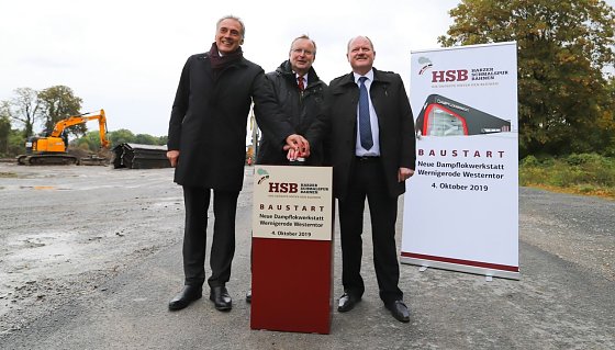 Bild: Baustart fr die neue Dampflokwerkstatt