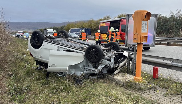 Bild: Unfall auf der Autobahn heute Nachmittag