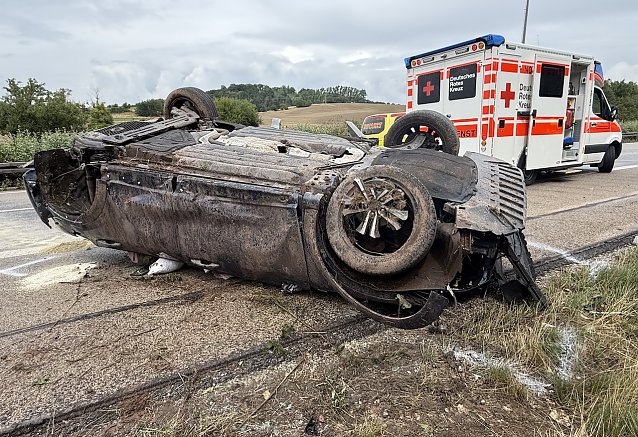 Bild: Unfall heute Nachmittag auf der A 38