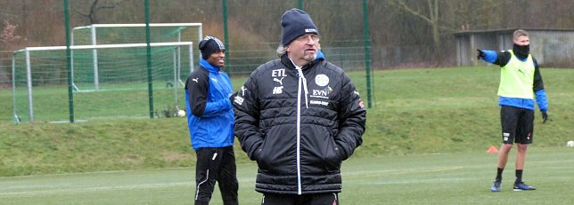 Bild: Heiko Scholz heute beim ersten Training im AKS