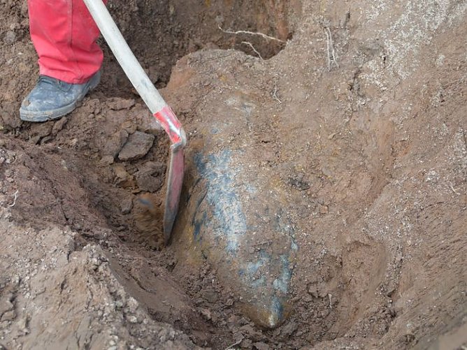 Blindgänger gefunden (Foto: nnz) Blindgänger gefunden (Foto: nnz)