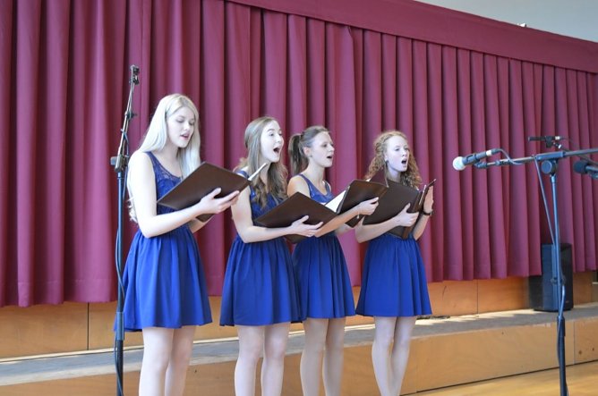 M&auml;dchenquartett BeStimmt : Luise J&auml;sche, Luisa Peter, Annabell Steinfeld, Ulrike Wiech (v.l.n.r.) (Foto: privat)