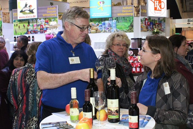 Weingut Goldschmidt auf der Gr&uuml;nen Woche (Foto: Standortmarkting Mansfeld-S&uuml;dharz GmbH)