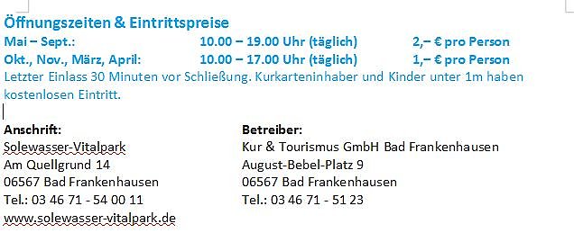 Kindertag im Solewasser-Vitalpark (Foto: Stadtmarketing Bad Frankenhausen)