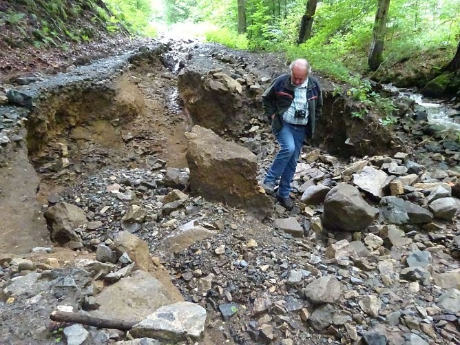 Starkregenschäden im Hasselbachtal (Foto: Sabine Bauling) Starkregenschäden im Hasselbachtal (Foto: Sabine Bauling)