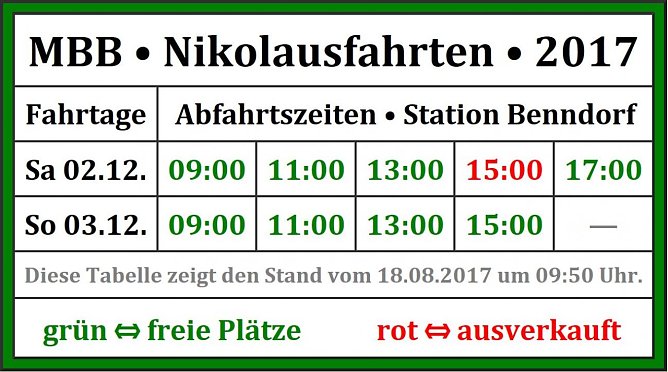 Nikalausfahrten (Foto: Mansfelder Bergwerksbahn)