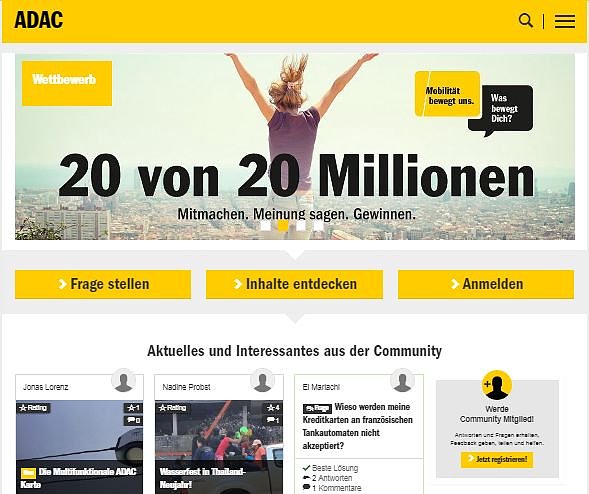 Neue Plattform gestartet (Foto: ADAC)