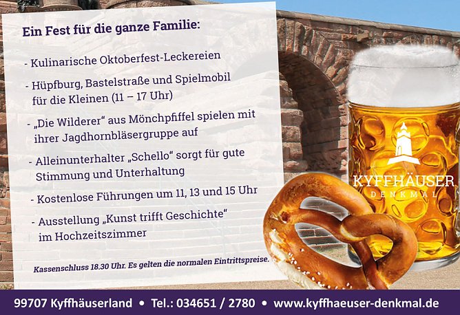 Auf zum Oktoberfest am Kyffh&auml;user-Denkmal (Foto: Stadtmarketing Bad Frankenhausen)