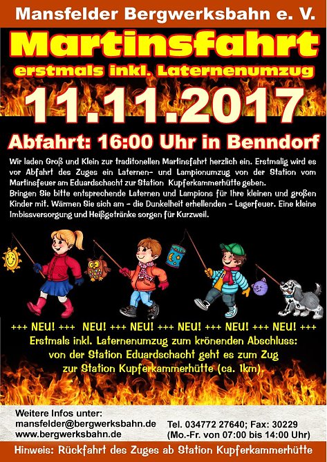 Plakat (Foto: Mansfelder Bergwerksbahn)