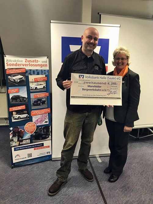 Scheck f&uuml;r Bergwerksbahn  (Foto: Privat)