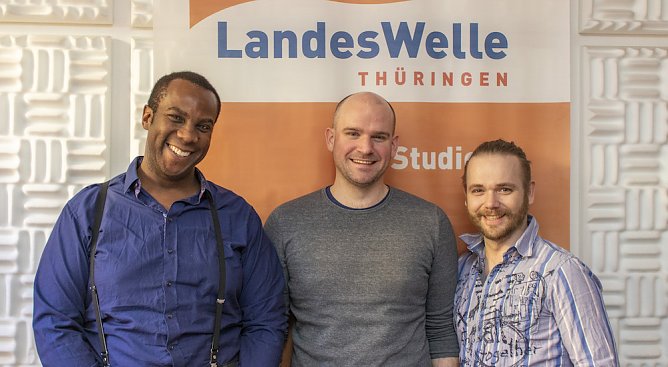 Zu Gast bei der Landeswelle (Foto: privat)