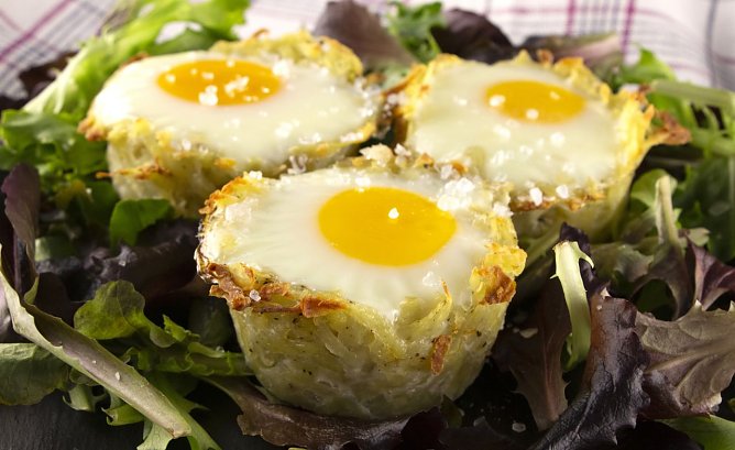 Mit den Kartoffelnestern f&auml;llt die Eiersuche an Ostern aus � denn sie sind garantiert schnell verschwunden.  (Foto: Kartoffel-Marketing GmbH)