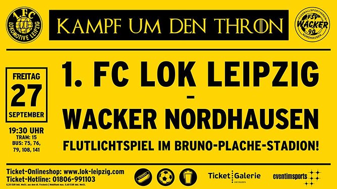 Plakat Lok Leipzig (Foto: 1.FC Lok Leipzig) Plakat Lok Leipzig (Foto: 1.FC Lok Leipzig)