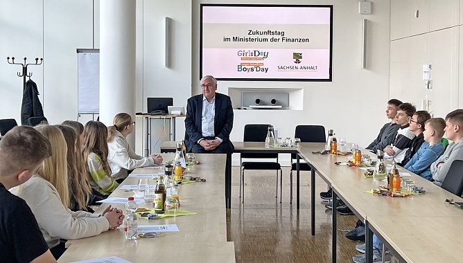 Zukunftstag in der Finanzverwaltung  (Foto: Ministerium der Finanzen des Landes Sachsen-Anhalt)