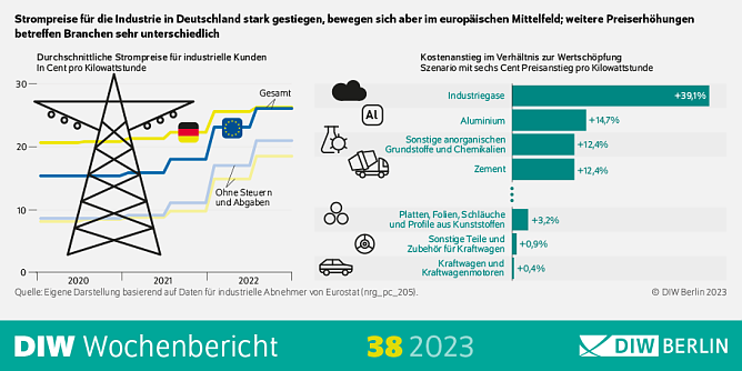 Nur wenige Unternehmen mit hohen Stromkostensteigerungen im Verh&auml;ltnis zur Wertsch&ouml;pfung  (Foto: DIW Berlin)
