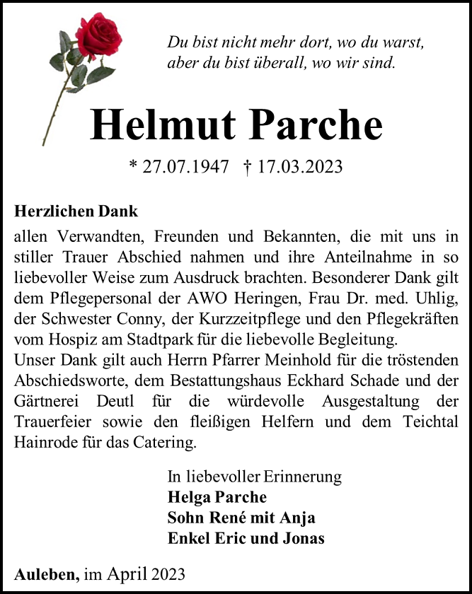 Danksagung (Foto: Schade)