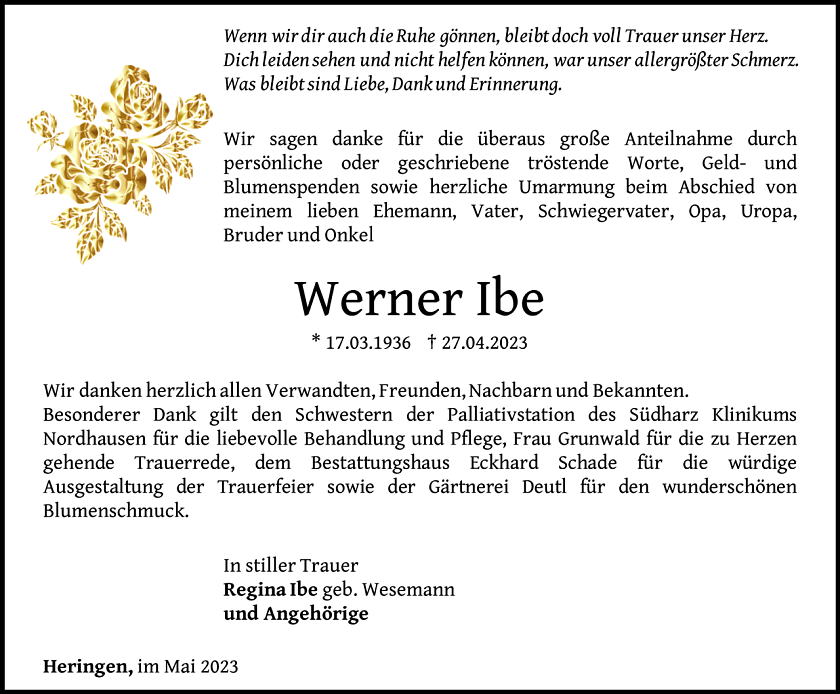 Danksagung (Foto: Schade)